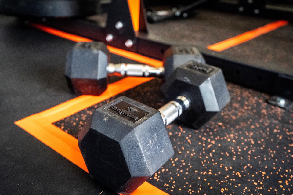 Free weights in the Garden Studio
