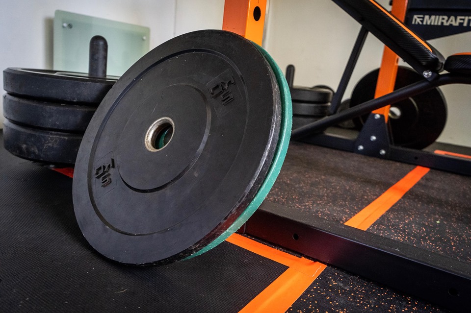 Training equipment inside the Garden Studio
