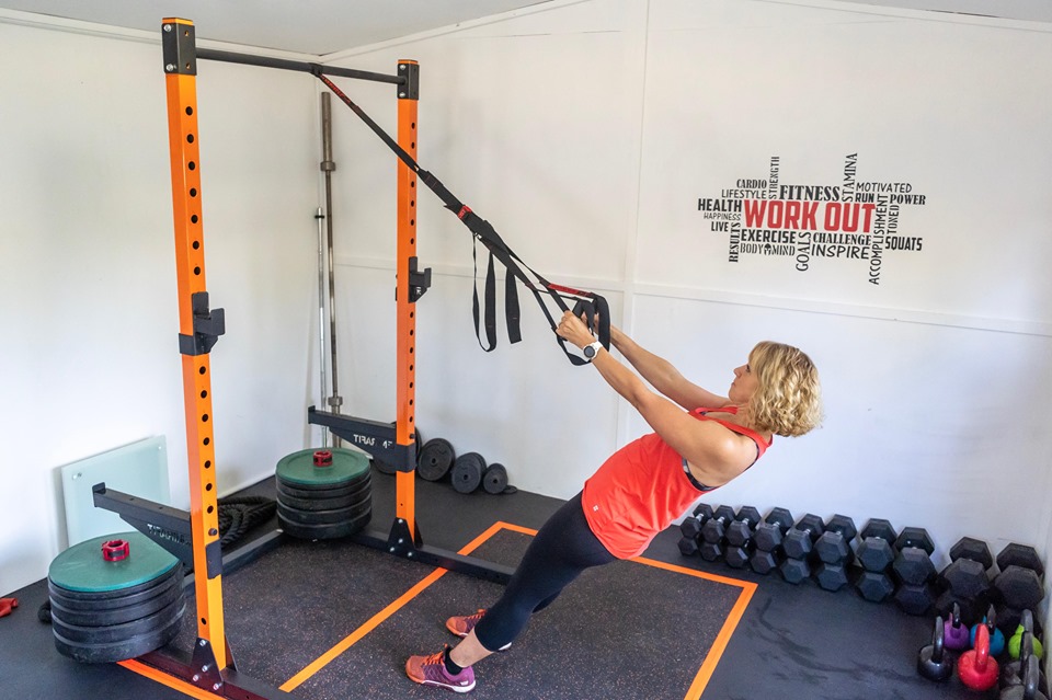 Kathryn training in the private studio